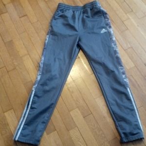 Adidas Teen boy pants gray with printed stripe